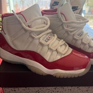 Nike Air Jordan White and Red Sneakers with box 
B3